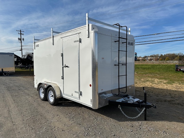 Car Mate 7 x 14 Enclosed Contractor Trailer – Barn Doors