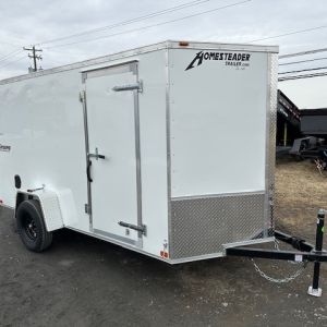 Homesteader 6 x 12 V-Nose Cargo Trailer – Rear Barn Doors