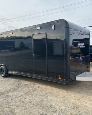 Nitro 8.5 x 28 Enclosed Aluminum Car Trailer- Black Trim