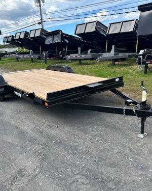 Premier 7 x 18 Wood Deck 7k Open Car Trailer – Slide Out Ramps