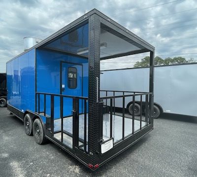 8.5 X 22 TA3 BBQ Trailer / Food Trailer in Blue | Stock #52667