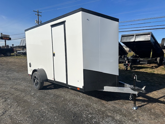 ATC 6 x 12 Aluminum Enclosed Cargo Trailer – Black Trim