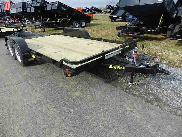 Big Tex 7 x 16 Wood Deck Car Trailer – Beavertail