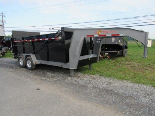 BWise 7 x 16 Heavy Duty Gooseneck Dump Trailer for sale at UnifiedTrailers.com"