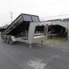 BWise 7 x 18 Gooseneck Tri-Axle Dump Trailer – Hydraulic Jacks