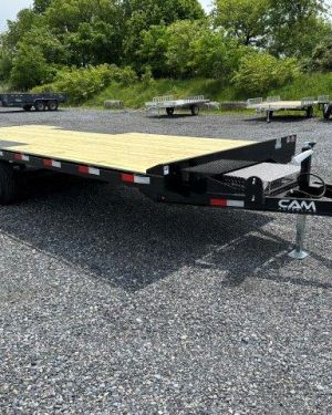 CAM Superline 8 x 18 Deckover Equipment Trailer – Slide Out Ramps