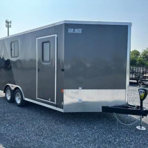 Car Mate 8.5 x 16 Enclosed V-Nose Cargo Trailer- A/C Unit