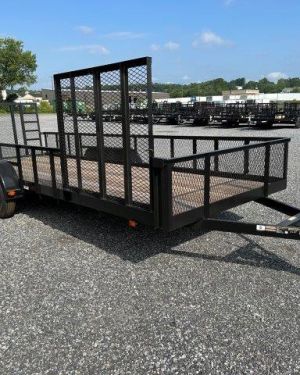 Carry-On 7 x 20 Landscape Utility Trailer – Mesh Sides & ATV Gate