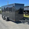 Covered Wagon 7 x 12 Enclosed Cargo Trailer – Black Trim