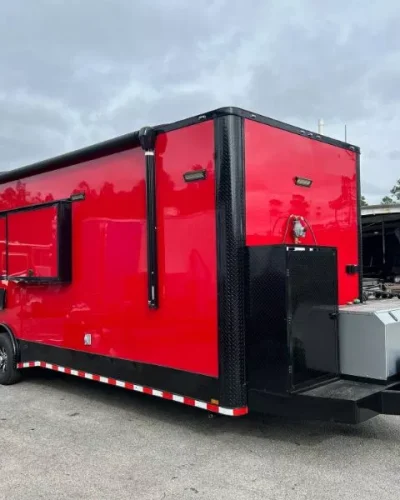 8.5X30 TTA BBQ TRAILER WITH ROTATING DIGITAL SMOKER