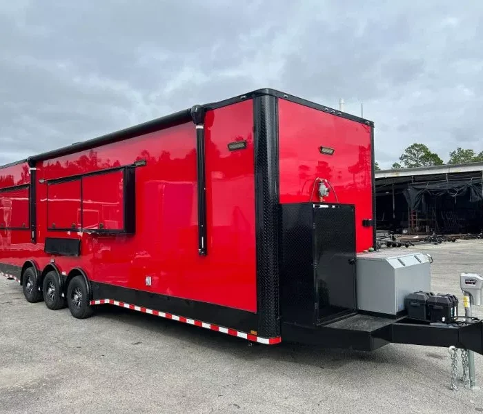 8.5X30 TTA BBQ TRAILER WITH ROTATING DIGITAL SMOKER