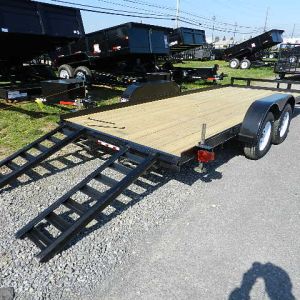 Carry-On 7 x 18 Open Car Trailer – Slide Out Ramps